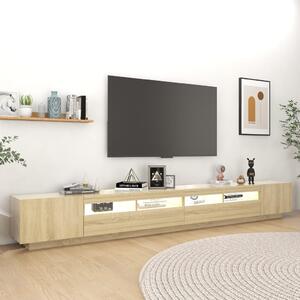 TV skrinka s LED svetlami dub sonoma 300x35x40 cm