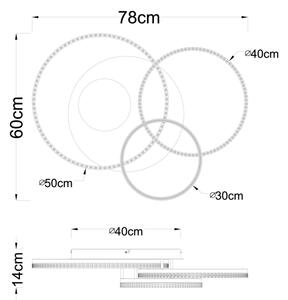 Globo 48480-40 - LED stropné svietidlo SANFORD LED/40W/230V 3000K 78x60 cm béžové