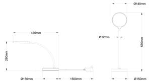 Globo 58503T - LED stmievateľná dotyková stolová lampa KALDERON LED/8W/230V čierna