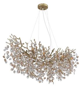 Globo 64138H3G - Závesný luster QUEENA na lane 10xE14/40W/230V zlatá