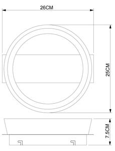 Globo 48048D - LED stropné svietidlo SYRAKUS LED/12W/230V 3000K 26x25 cm