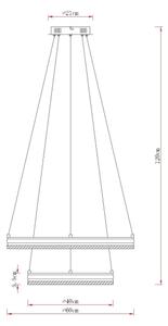 Globo 67377-60H - Stmievateľný LED luster na lanku FRANCINE LED/60W/230V+DO
