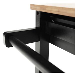 Servírovací stolík na kolieskach Arete - prírodná / čierna