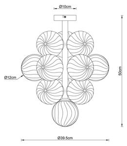 Globo 56146D - Závesný luster CONOR na tyči 13xG9/4W/230V