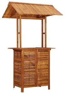 Vonkajší barový stôl 113x106x217 cm masívne akáciové drevo
