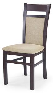 Jedálenská stolička GIRORD 2 orech tmavý/béžová