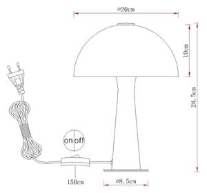 Globo 50670152 - Stolová lampa JULIA 1xE14/25W/230V matný chróm