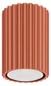 Stropné svietidlo Karbon, 1x okrovo červené kovové tienidlo, (10 cm)