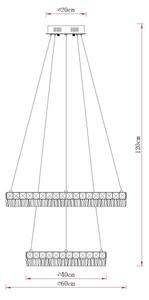 Globo 67387-60 - LED stmievateľný luster na lane LAUREL LED/60W/230V číre+DO