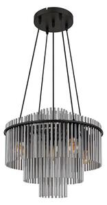 Globo 15698H1 - Luster na lankách GORLEY 5xE27/60W/230V čierna