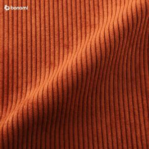 Oranžová menčestrová rohová pohovka (ľavý roh) Sting - Scandic
