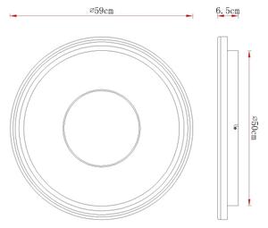 Globo 48558-60 - LED stmievateľné stropné svietidlo EILA LED/60W/230V priemer 59 cm béžová+DO