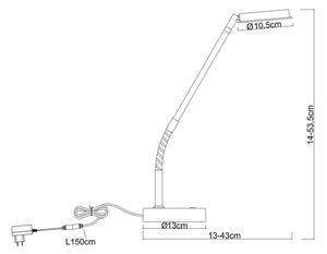 Globo 58504TSA - LED dotykovo stmievateľná stolná lampa SILVIO LED/6,5W/230V béžová
