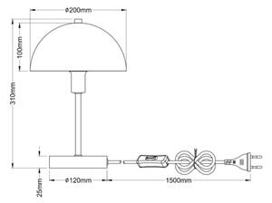 Globo 24009W - Stolná lampa ATOMA I 1xE14/40W/230V biela