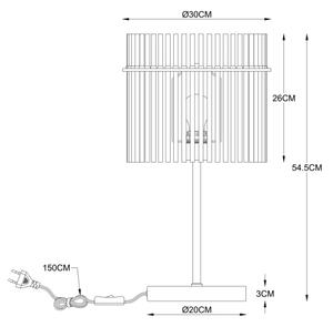 Globo 15698T1 - Stolná lampa GORLEY 1xE14/60W/230V, priemer 30 cm, čierna