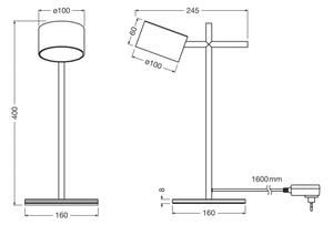 Osram - LED stmievateľná stolná lampa DECOR KYOTO LED/12W/230V čierna