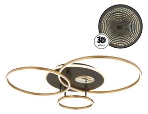 Globo 48466-54 - LED stmievateľné stropné svietidlo INVERTINA 54W/230V 90x70 cm čierne s diaľkovým ovládaním