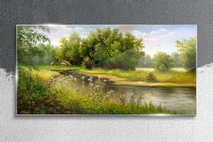 Obraz na skle Lesné rieka príroda