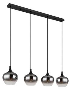 Globo 15548-4H - Závesný luster MAXY na lankách 4xE27/40W/230V čierna