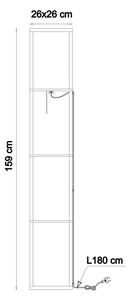 Globo 58611S - Stojacia lampa TABITHA 1xE27/60W/230V čierna