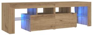 TV skrinka s LED dub artisan 140x36,5x40 cm kompozitné drevo