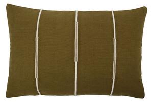Bavlnená obliečka na vankúš Indi Olive Green 60×40 cm