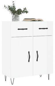 Komoda lesklá biela 69,5x34x90 cm spracované drevo