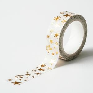 Papierová lepiaca páska Zlaté hviezdičky