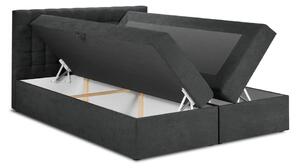Tmavosivá dvojlôžková posteľ Mazzini Beds Jade, 160 x 200 cm