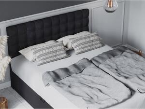 Tmavosivá dvojlôžková posteľ Mazzini Beds Jade, 160 x 200 cm