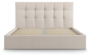 Béžová dvojlôžková posteľ Mazzini Beds Nerin, 140 x 200 cm