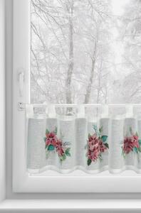 KRÁTKA VIANOČNÁ ZÁCLONA NA PÚTKACH XMAS3 30X150 CM VZOROVANÁ