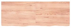 Nástenná polica bledohnedá 160x60x(2-6) cm ošetrený masívny dub