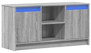 TV stolík s LED sivý sonoma 100x34x50 cm kompozitné drevo
