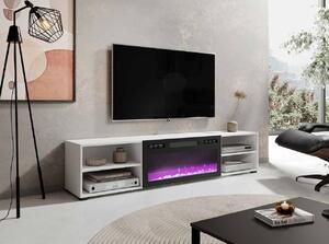 MEBLINE TV stolík POLO 180 EF biely / krb čierny