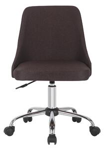 Kancelárska stolička Ediz - hnedá / chróm