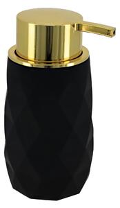 Dávkovač mydla Lorantos, čierna/so zlatými prvkami, 210 ml