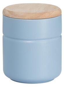 Modrá porcelánová dóza s dreveným vekom Maxwell & Williams Tint, 600 ml