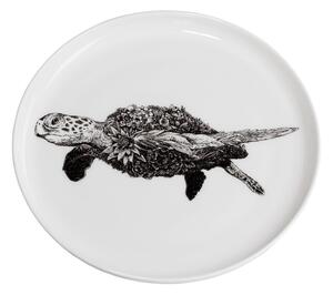 Biely porcelánový tanier Maxwell & Williams Marini Ferlazzo Sea Turtle, ø 20 cm