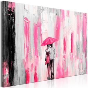 Obraz - Dáždnik pre milovníkov - ružový 90x60
