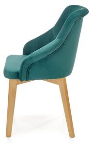 Jedálenská stolička TULIDU 2 dub medový/zelená