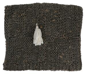 Pletený vlnený prehoz Chalin Taupe 170×130 cm