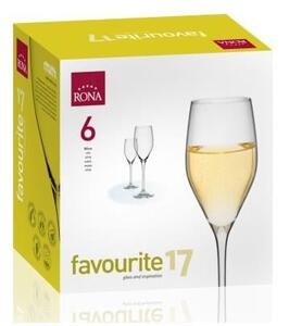 RONA FAVOURITE POHÁR NA ŠAMPANSKÉ 170ML SADA 6KS