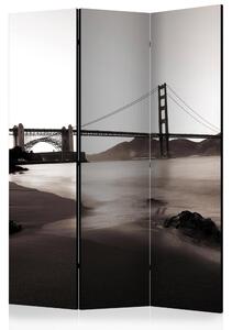 Paraván - San Francisco: čiernobiely most Golden Gate