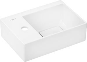 Hansgrohe Xevolos E - Umývadielko 360x250 mm bez prepadu, s otvorom pre batériu vľavo, biela 61087450