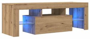 TV skrinka s LED dub artisan 120x36,5x40 cm kompozitné drevo