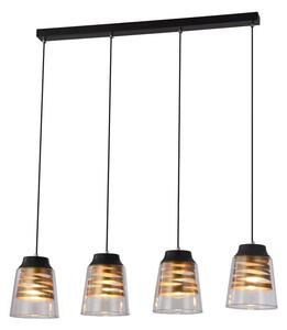 Čierno-zlatý závesný luster Fresno pre žiarovku 4x E27 – LED lustre a svietidlá > Kolekcie svietidiel > Kolekcia svietidiel FRESNO