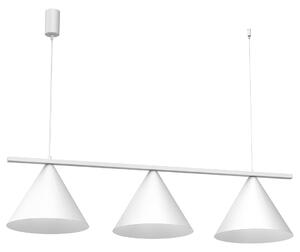 Závesné svietidlo Capital, 3x biele kovové tienidlo, (fi 30cm), w