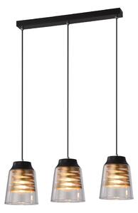 Čierno-zlatý závesný luster Fresno pre žiarovku 3x E27 – LED lustre a svietidlá > Kolekcie svietidiel > Kolekcia svietidiel FRESNO