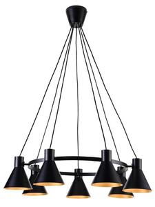 Čierno-zlatý závesný luster More pre žiarovku 7x E27 – LED lustre a svietidlá > Kolekcie svietidiel > Kolekcia svietidiel MORE